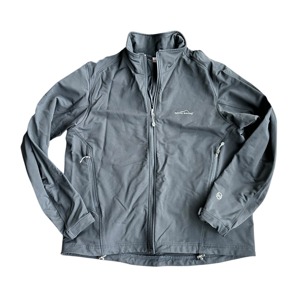 Eddie Bauer 365 Men's Size XL Black Full Zip Fleece Lined Outdoor Jacket